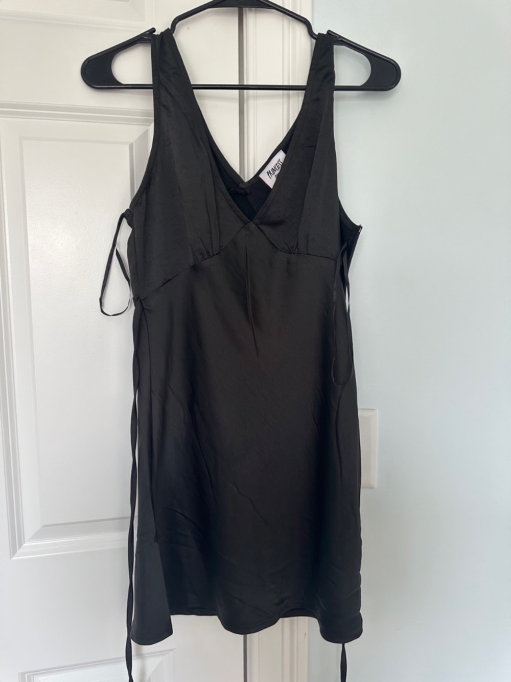 Princess Polly Black V-Neck Slip Mini Dress